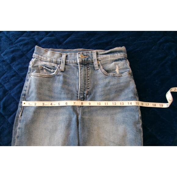 Old Navy Jeans Juniors 0 The Sky-Hi Straight Extra High Rise Secret-Slim Pockets - Picture 4 of 10